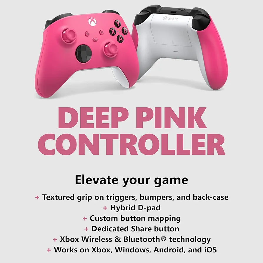 Microsoft Official Xbox Series X/S Wireless Controller - Deep Pink (Xbox Series X/S)