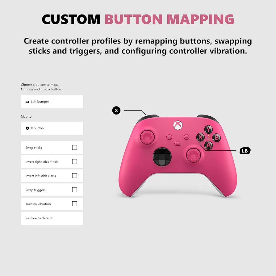 Microsoft Official Xbox Series X/S Wireless Controller - Deep Pink (Xbox Series X/S)