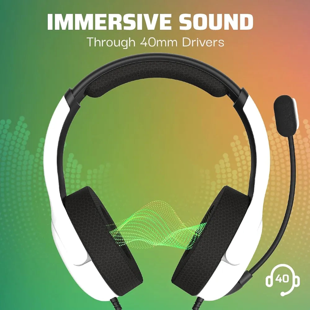 PDP Officially Licensed Xbox Series X/S - LVL40 Stereo Wired Headset - White (Xbox Series X/S)
